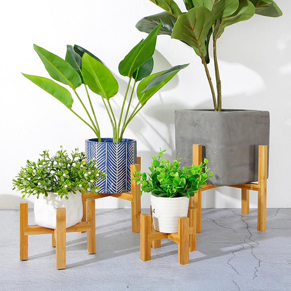 Bonsai Garden Display Stands - Soporte de bambú para decoración del