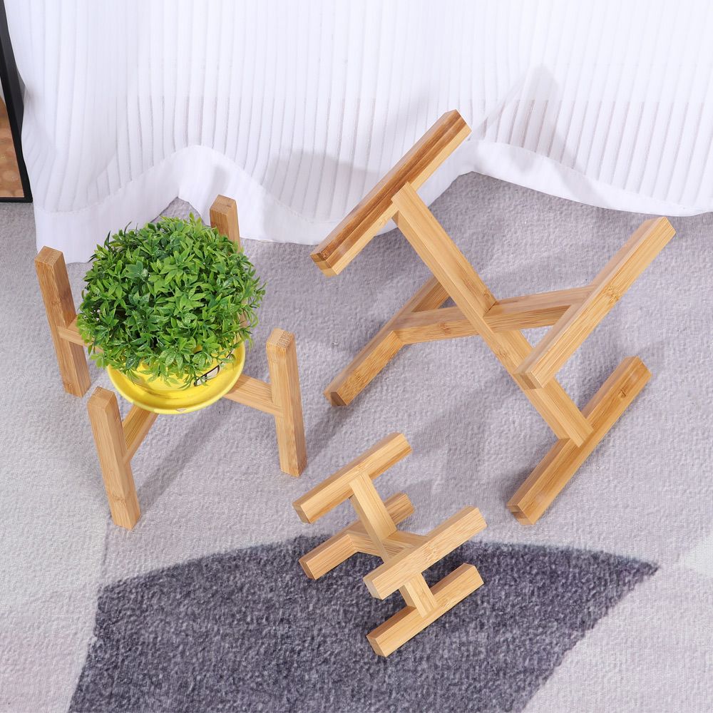 Soporte de madera para maceta, - Bonsai Garden Display Stands reseña y precio