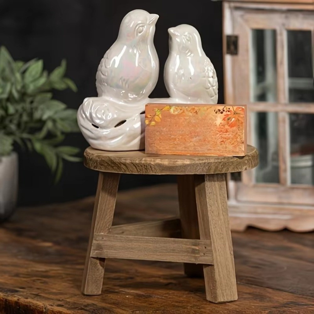 Mini taburete de madera, sopor - Bonsai Garden Display Stands reseña y precio