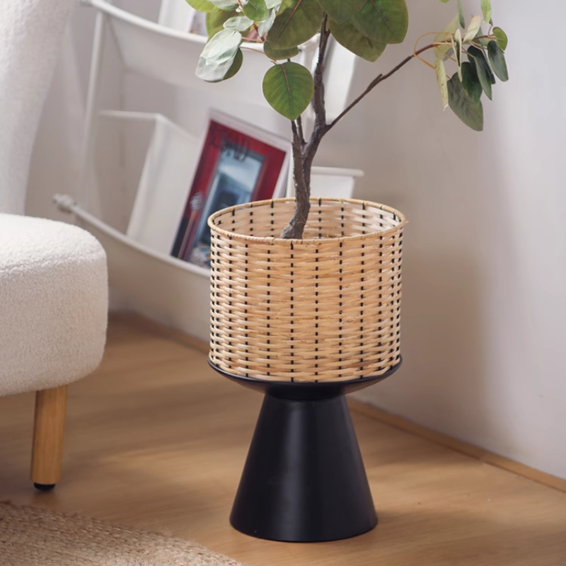 Maceta de tejido de ratán, luz - Bonsai Garden Display Stands reseña y precio
