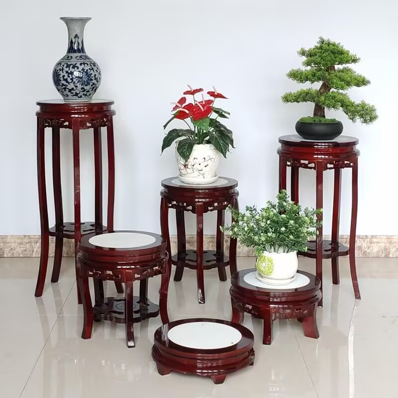 Mesa redonda de madera de éban - Bonsai Garden Display Stands reseña y precio
