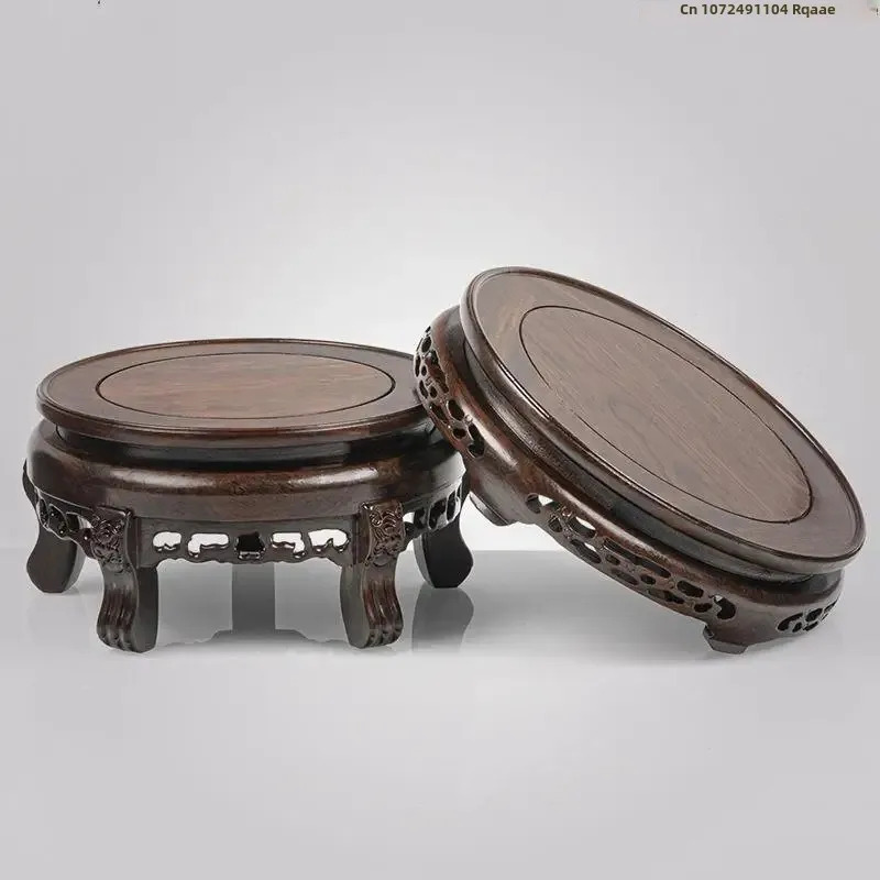 Mesa redonda de madera de éban - Bonsai Garden Display Stands reseña y precio