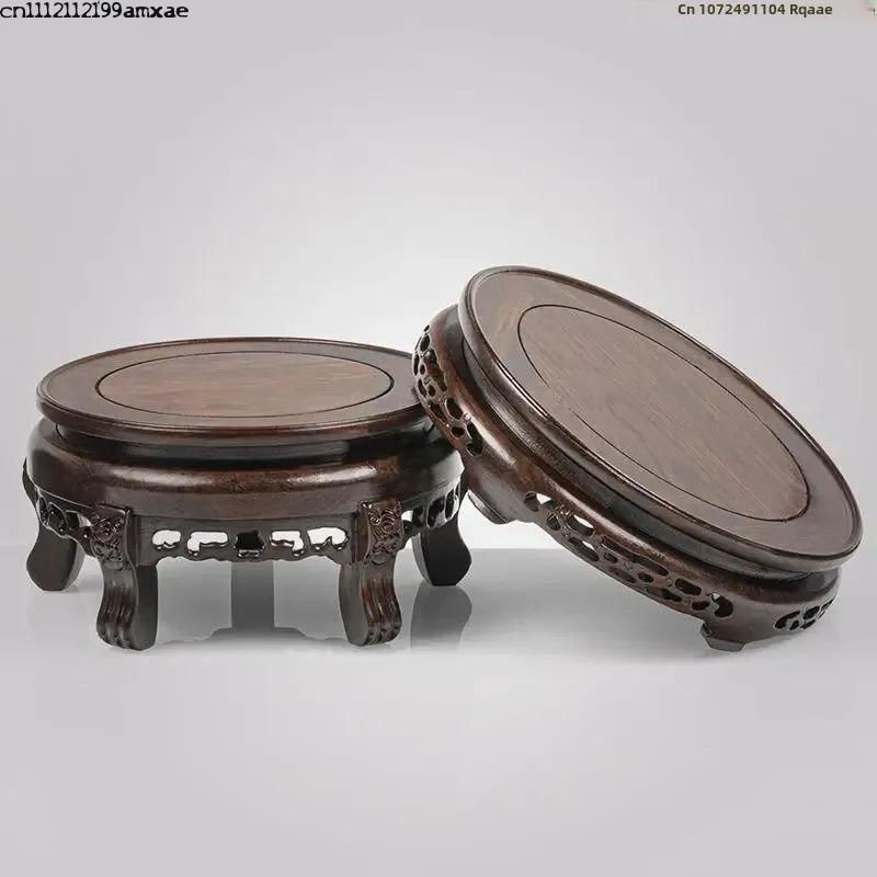 Base Redonda de Madera de Éban - Bonsai Garden Display Stands reseña y precio