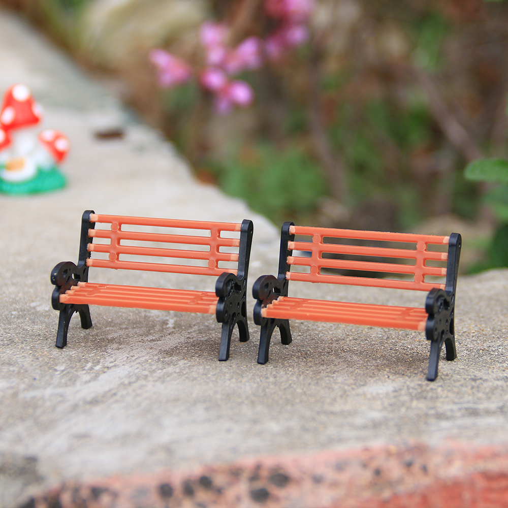 Taburetes de banco en miniatur - Bonsai Garden House reseña y precio